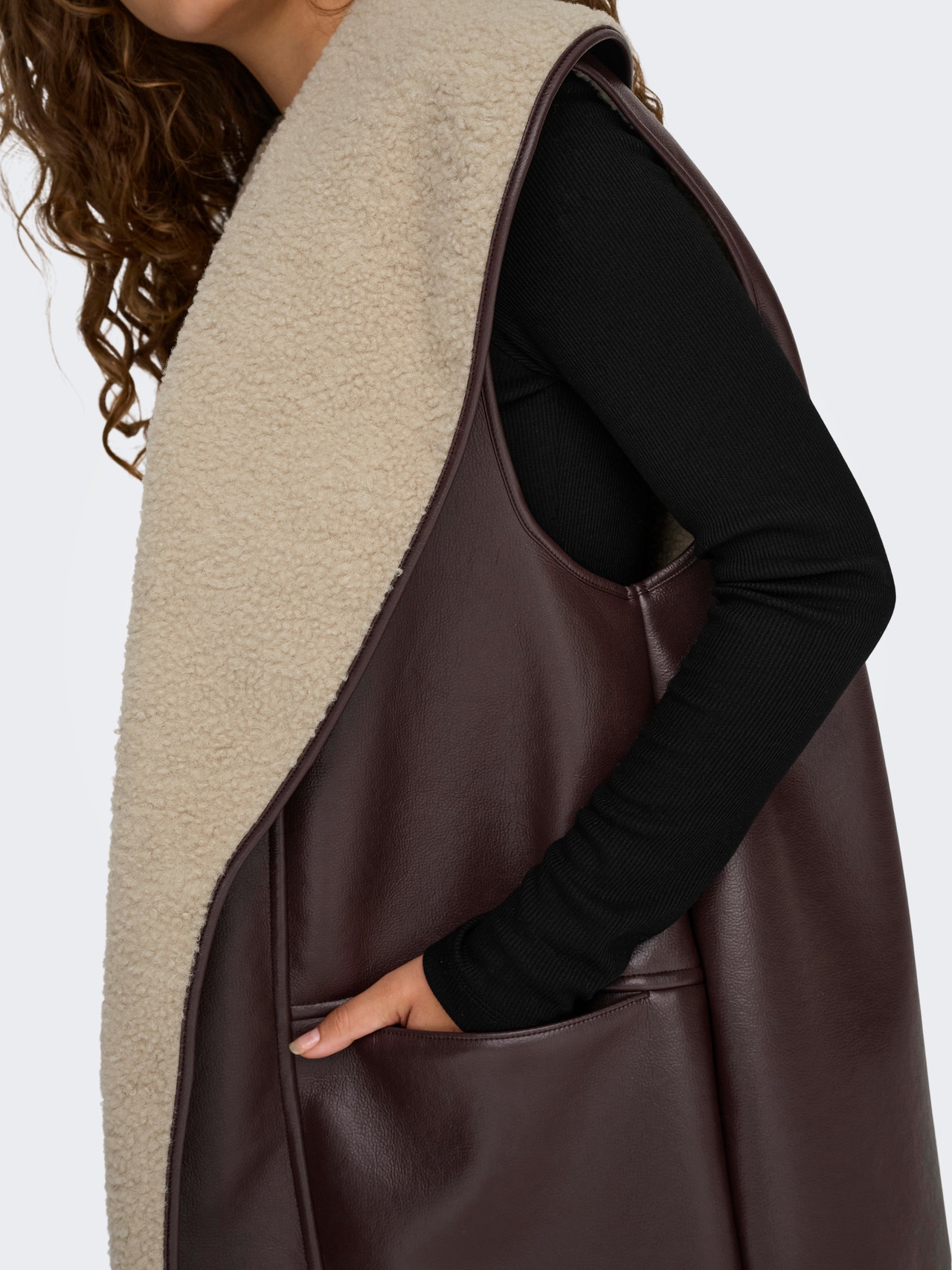 ONLY ONLDORA Colete -Seal Brown - 15349119