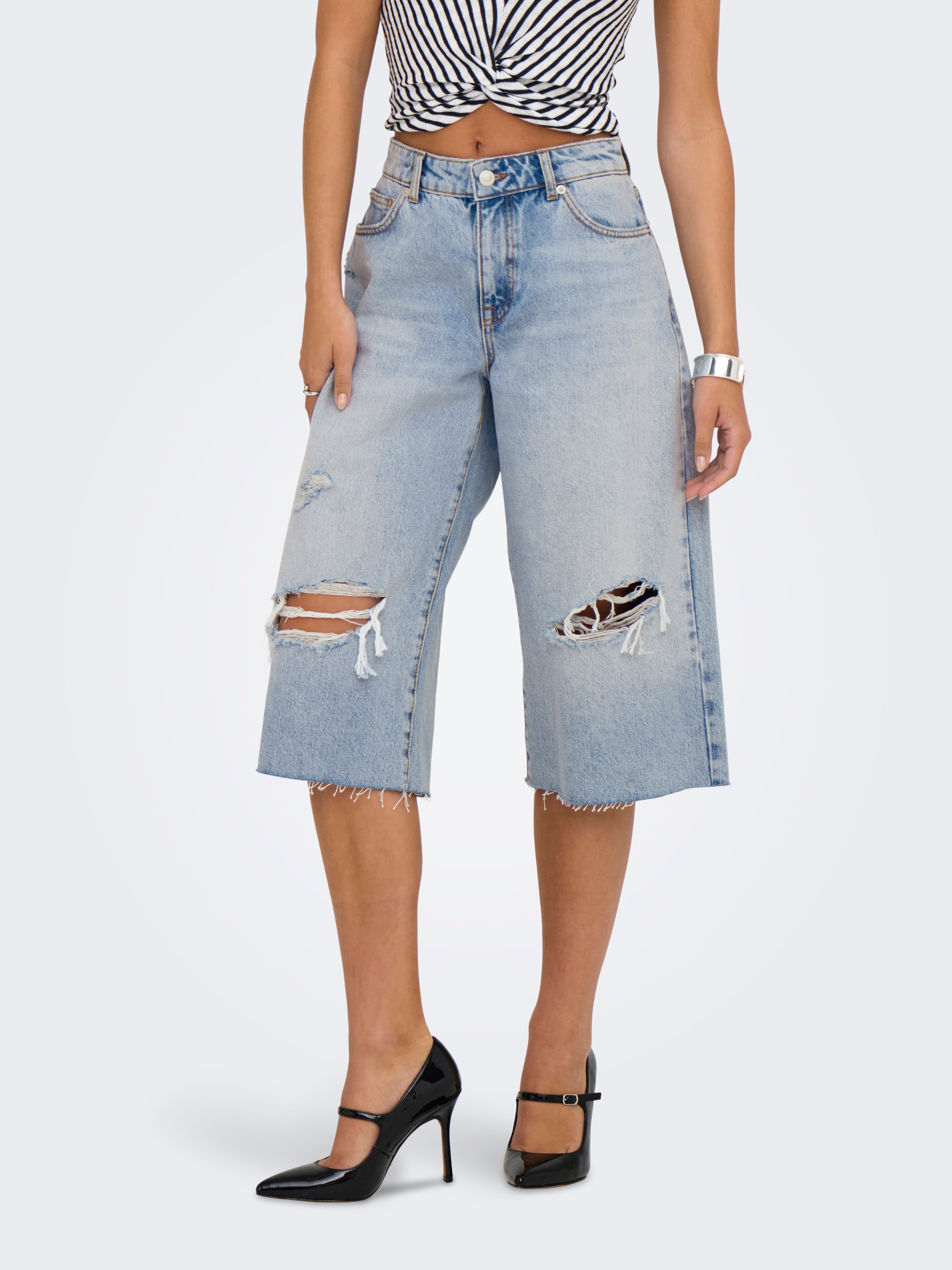 Onlcobain Mittlere Taille Locker Geschnitten Jeans-shorts