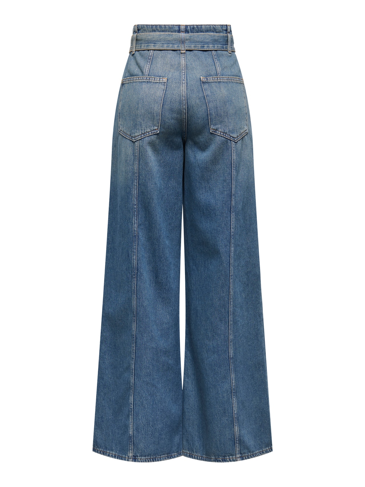ONLY Laia jalaosaga lõige Kõrge vöökoht Teksad -Medium Blue Denim - 15349251