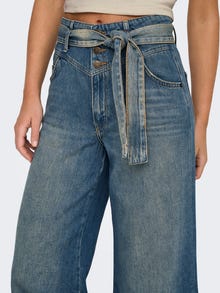 ONLY Laia jalaosaga lõige Kõrge vöökoht Teksad -Medium Blue Denim - 15349251