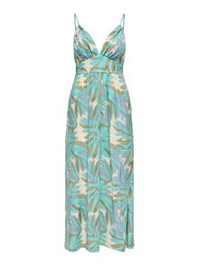 ONLY Tavapärane lõige V-kaelus Pikk kleit -Wasabi - 15349299