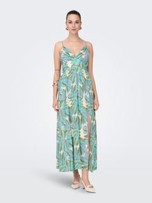 ONLY Tavapärane lõige V-kaelus Pikk kleit -Wasabi - 15349299