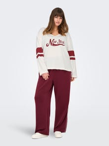 ONLY CARLETT Regular fit Broek met wijde pijpen -Ruby Wine - 15349464