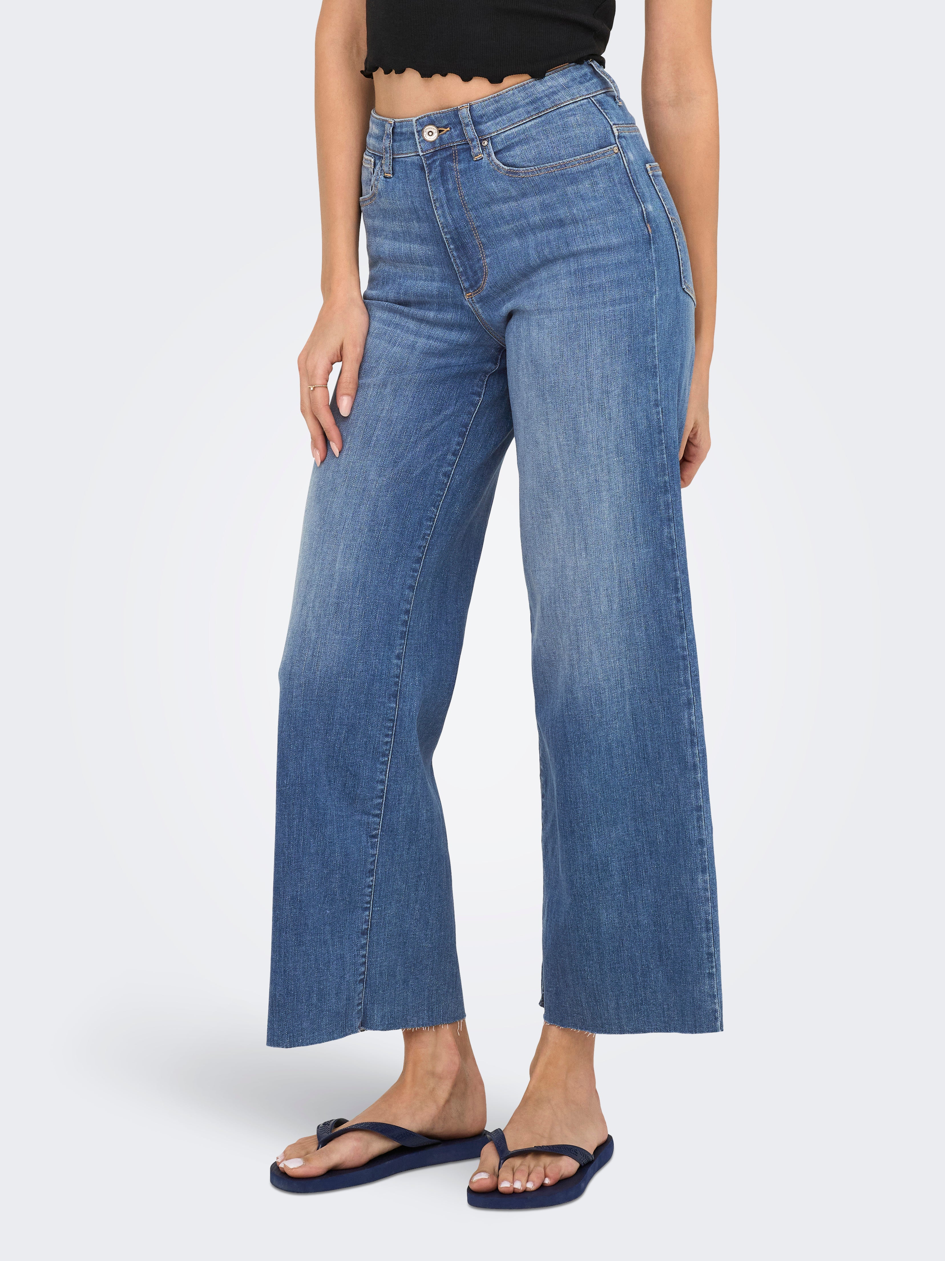 Thumbnail - Onlann-madison Hohe Taille Verkürzt Jeans