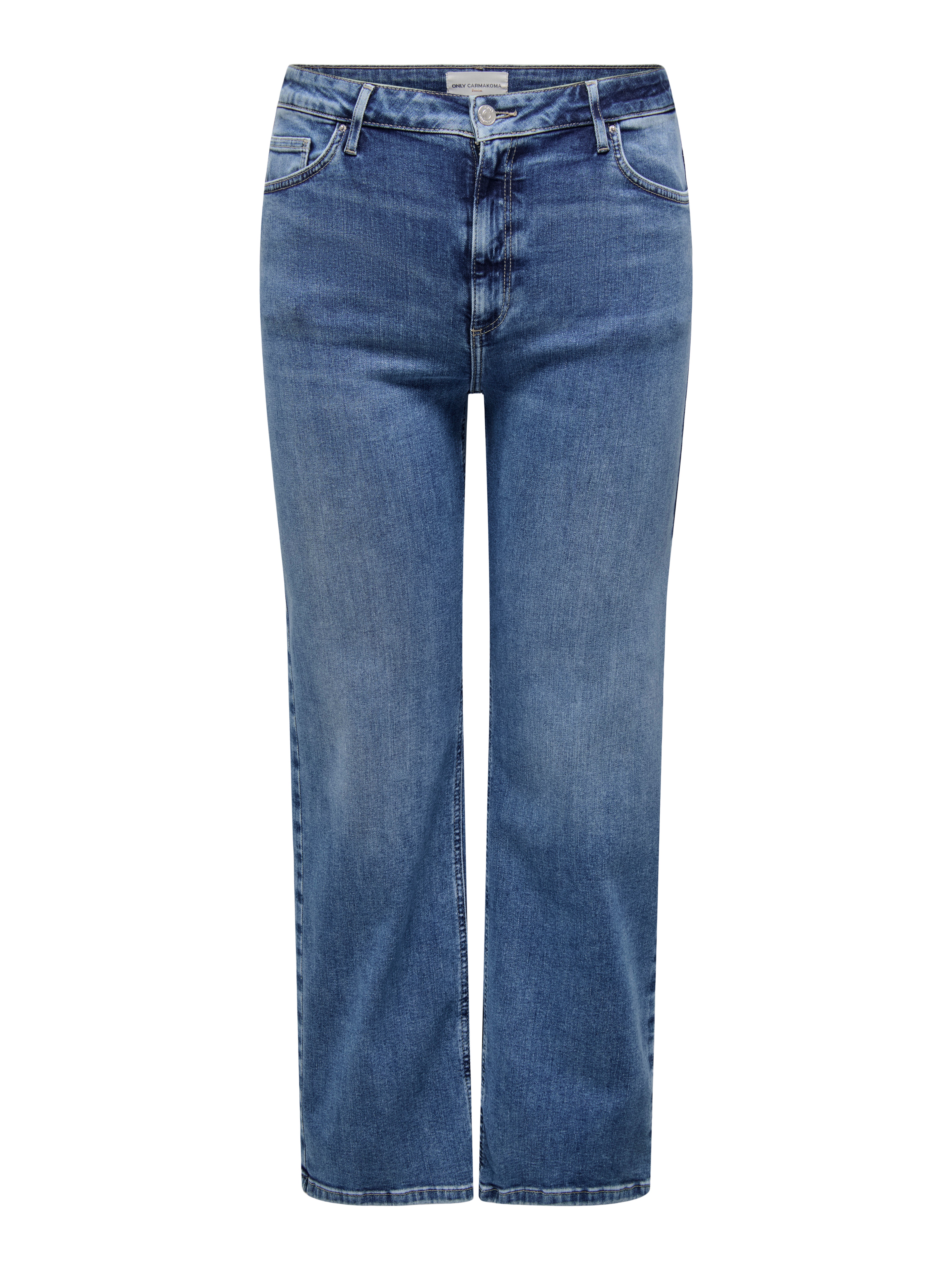 Thumbnail - Carradison Hohe Taille Weiter Beinschnitt Jeans