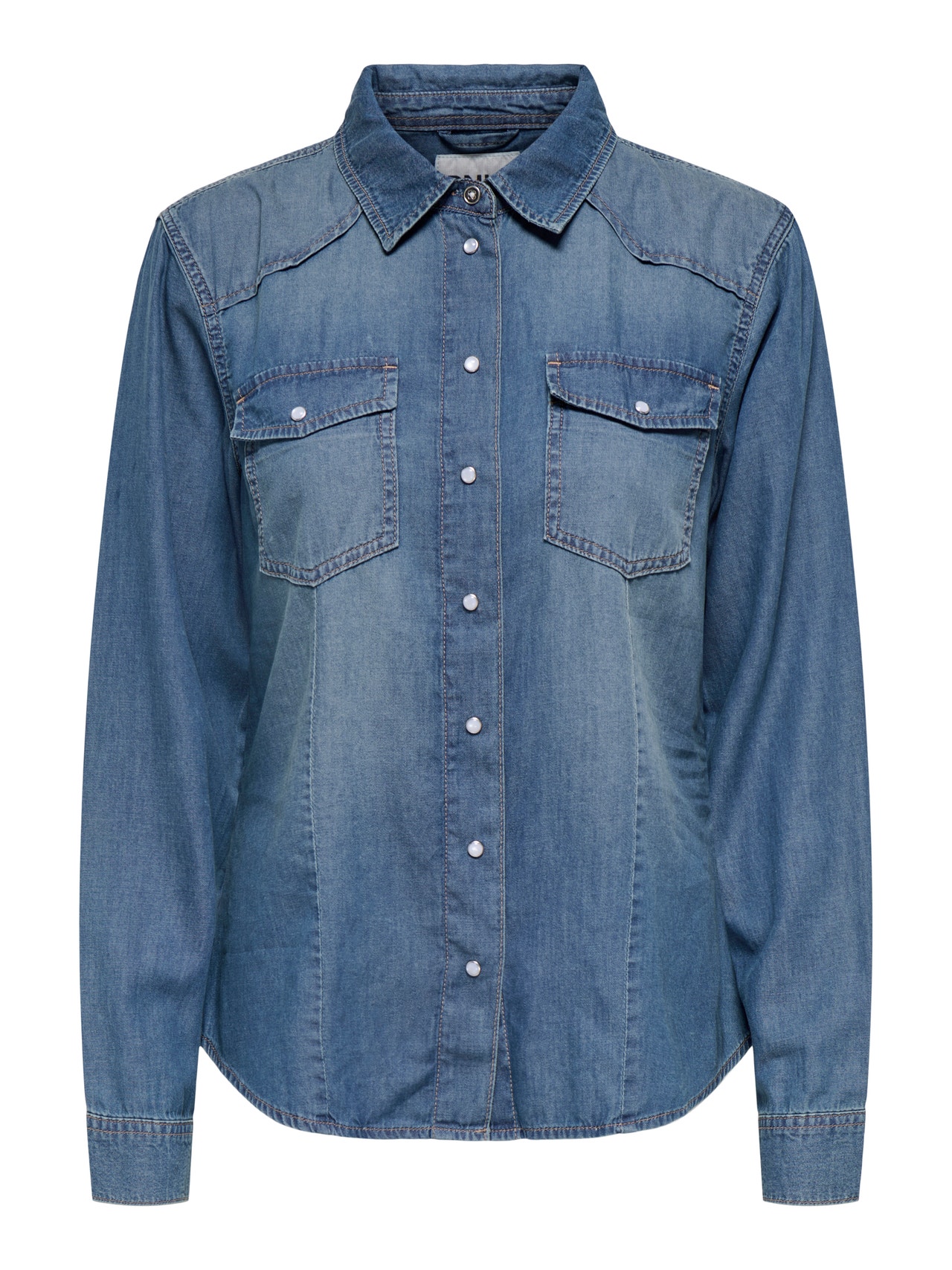 ONLY Onlella L/S Pocket Shirt Tai519 Dnm Noos Ladies Jeans Shirt (1 ONLY Onlella L/S Pocket Shirt Tai519 Dnm Noos Ladies Jeans Shirt (1