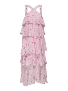 ONLY Tavapärane lõige Kaela tagant kinnitatav Pikk kleit -Orchid Pink - 15350560