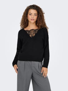 ONLY Regulāra piemērotība O-kakls Pulovers -Black - 15350599