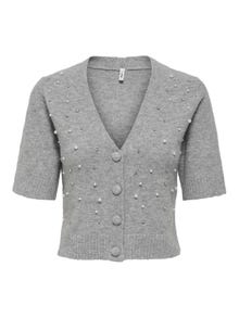 ONLY ONLRENE Knitted cardigan -Medium Grey Melange - 15350615