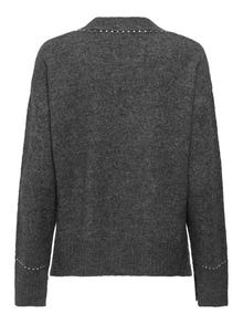 ONLY Tavapärane lõige V-kaelus Kootud kardigan -Medium Grey Melange - 15350625