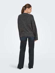 ONLY Tavapärane lõige V-kaelus Kootud kardigan -Medium Grey Melange - 15350625