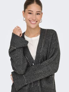 ONLY ONLELSIE Strickjacke -Medium Grey Melange - 15350625