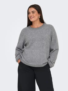 ONLY CARFINA Knitted pullover -Medium Grey Melange - 15350674