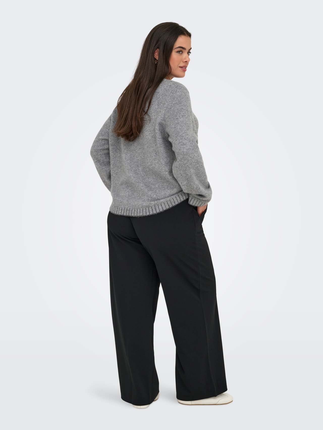 ONLY CARFINA Knitted pullover -Medium Grey Melange - 15350674