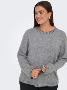 ONLY CARFINA Pull en maille -Medium Grey Melange - 15350674