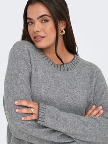 ONLY CARFINA Pull en maille -Medium Grey Melange - 15350674