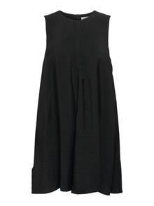 ONLY Ruumikas lõige Ümmargune kaelus Lühike kleit -Black - 15350719