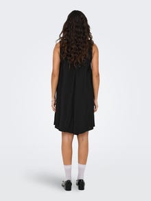 ONLY Ruumikas lõige Ümmargune kaelus Lühike kleit -Black - 15350719