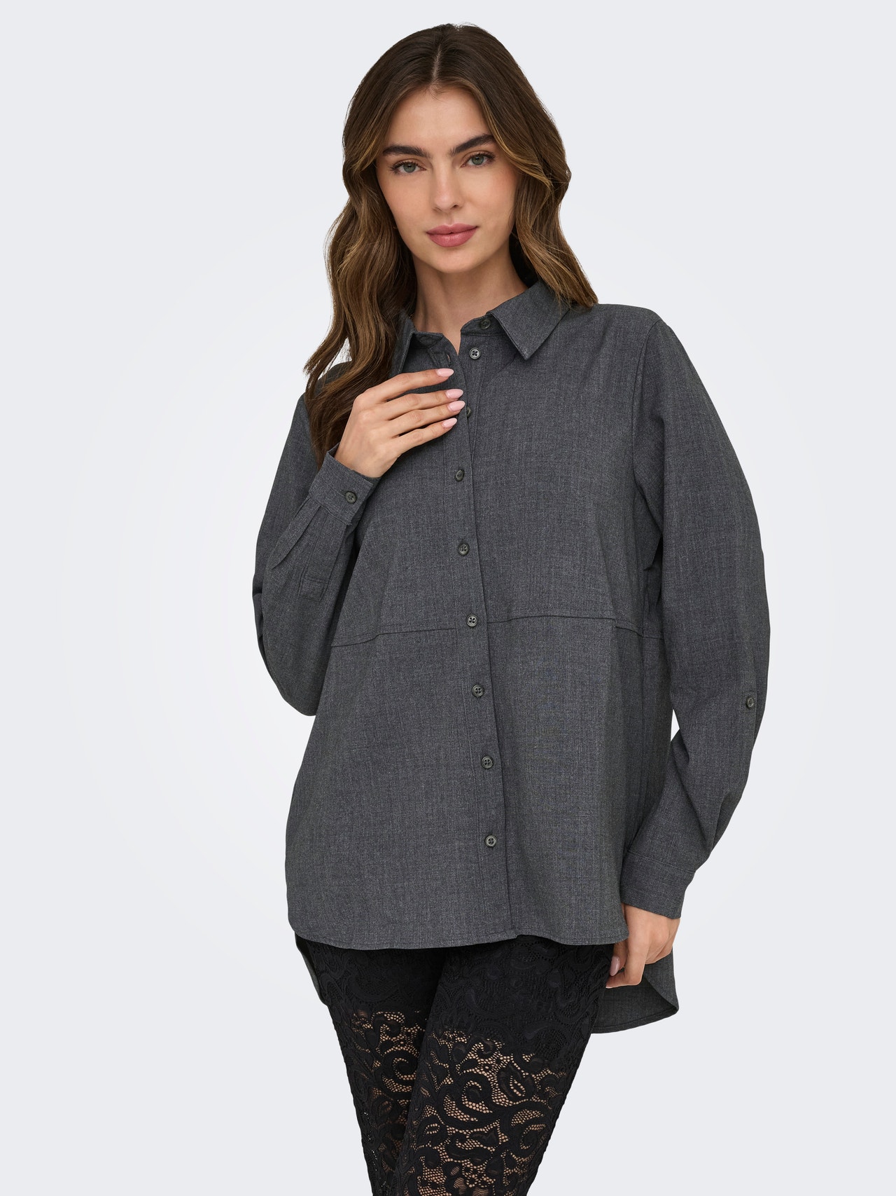 ONLY JDYWILLY Shirt -Dark Grey Melange - 15350931