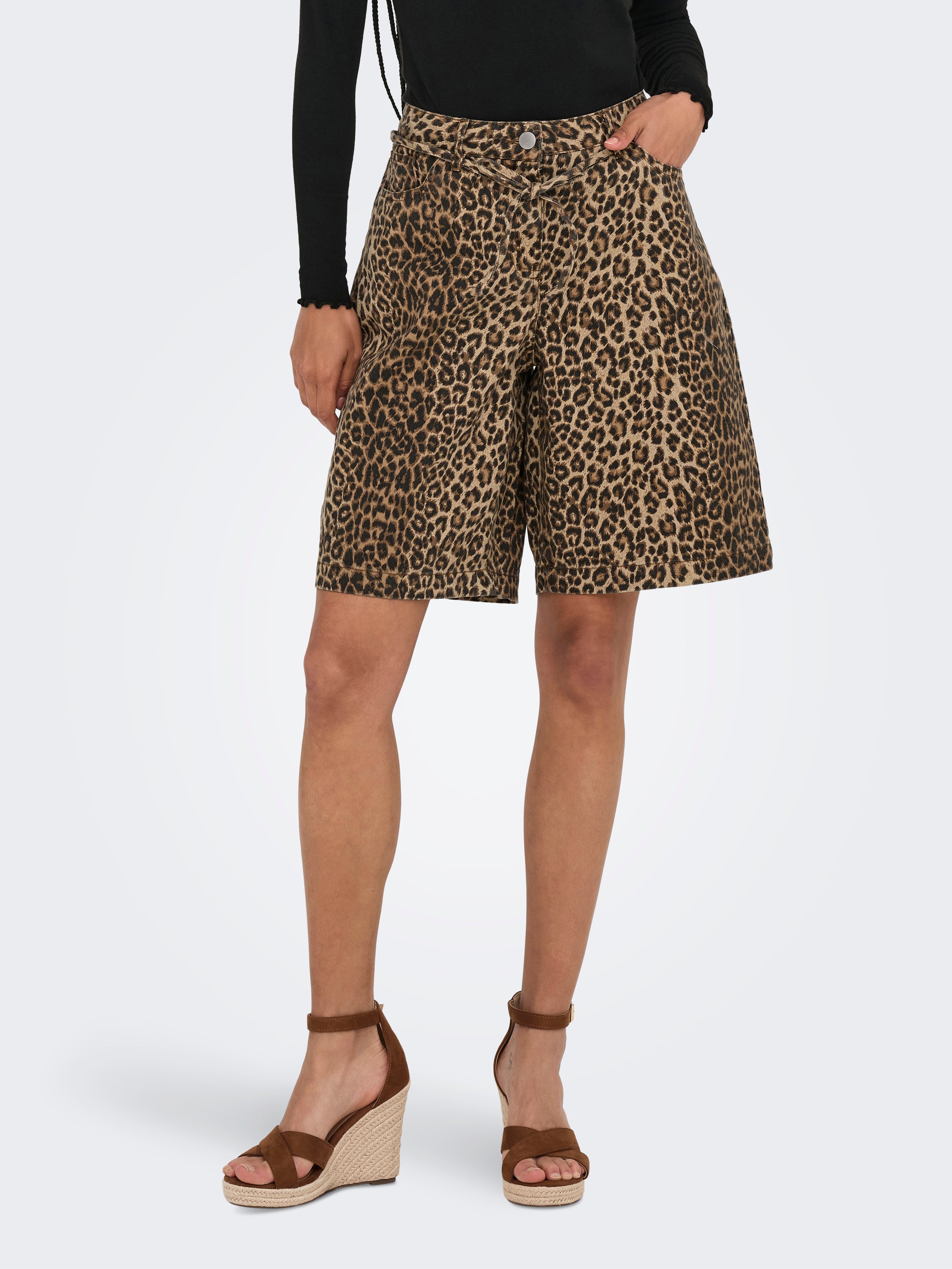 Onlnaomi Hohe Taille Normal Geschnitten Bermuda Shorts