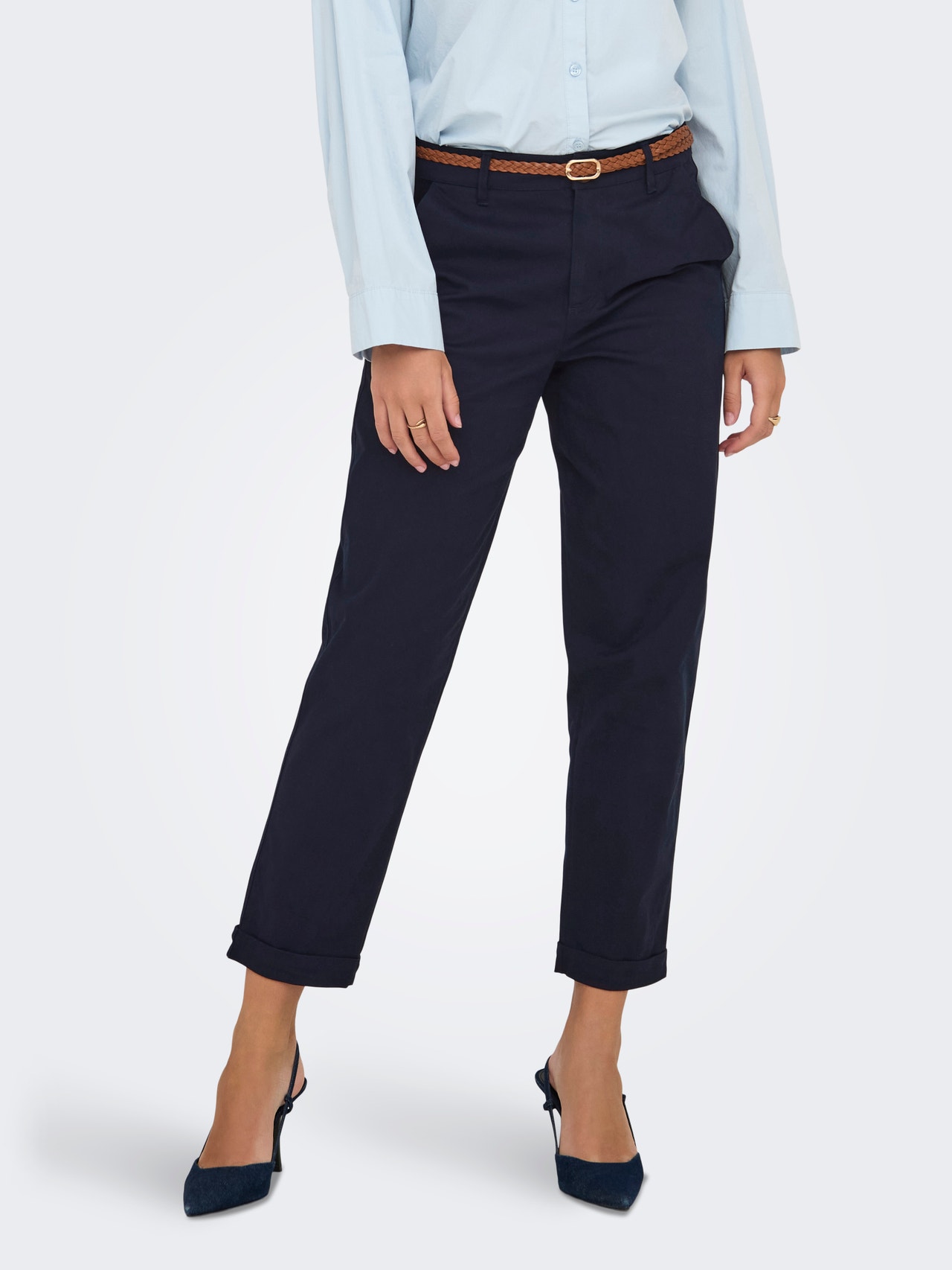 ONLY ONLSAX Krój carrot Spodnie chino -Night Sky - 15351220