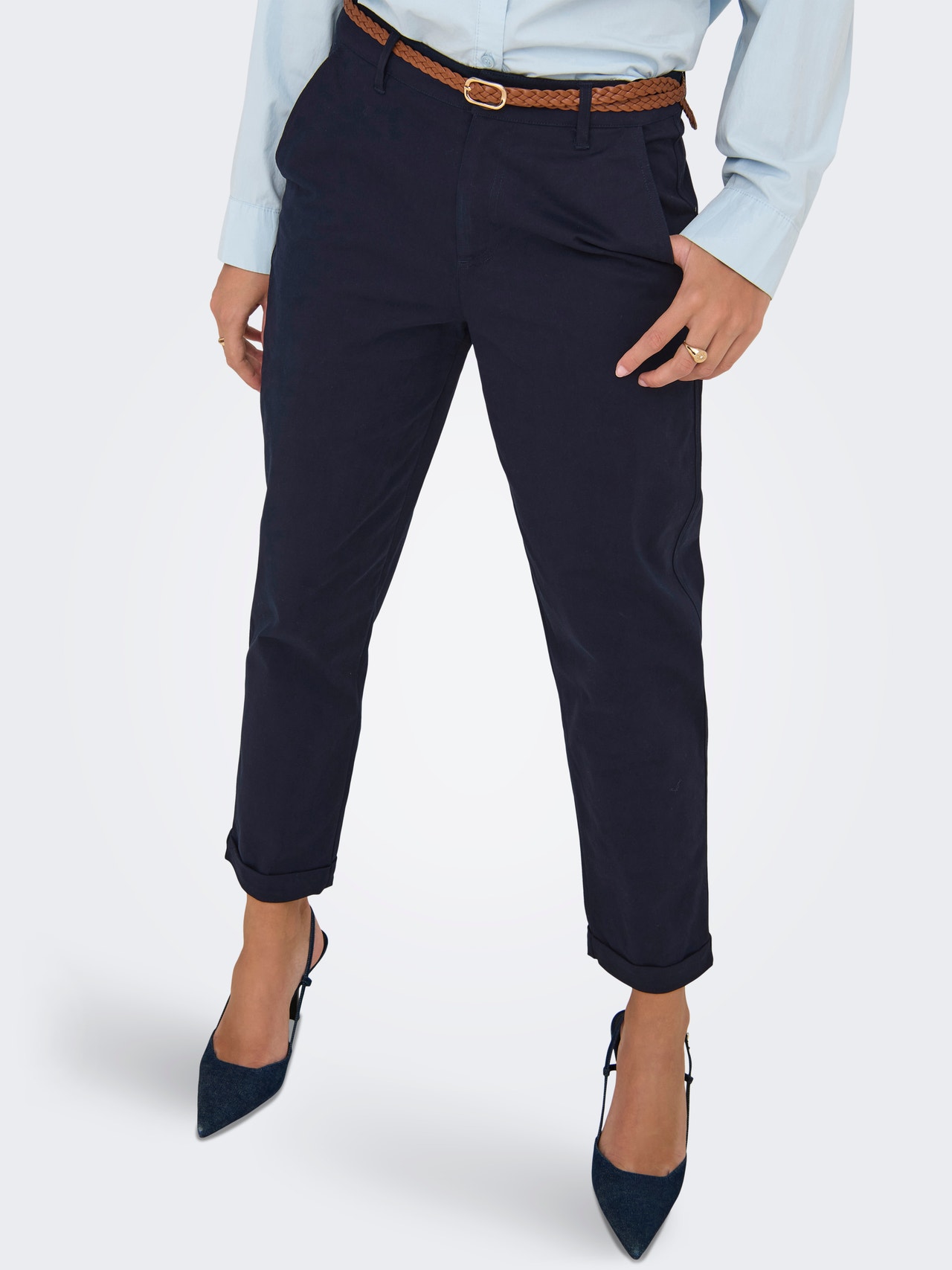 ONLY ONLSAX Krój carrot Spodnie chino -Night Sky - 15351220