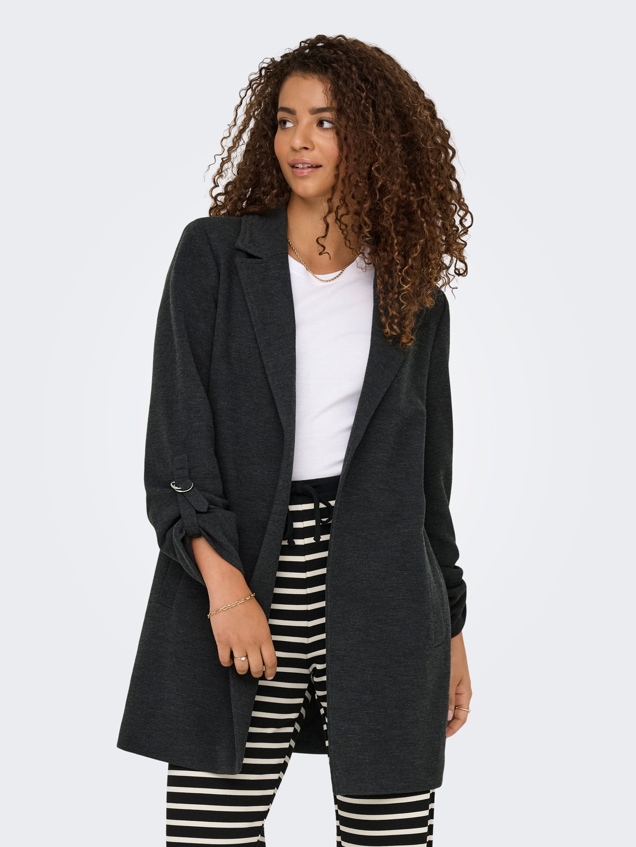 ONLY ONLNORMA Mantel -Dark Grey Melange - 15351246