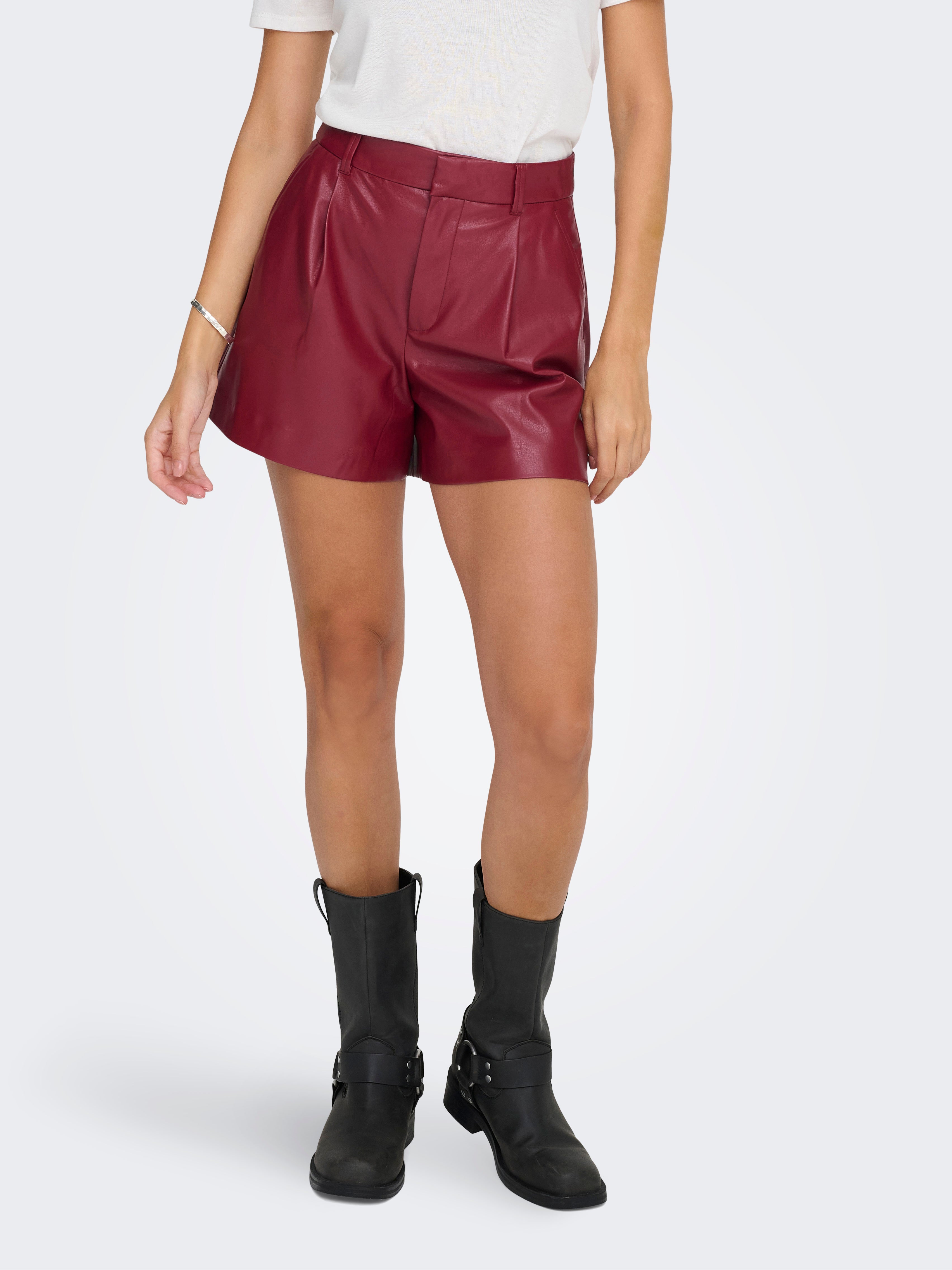 Onlsmooth Hohe Taille Normal Geschnitten Shorts