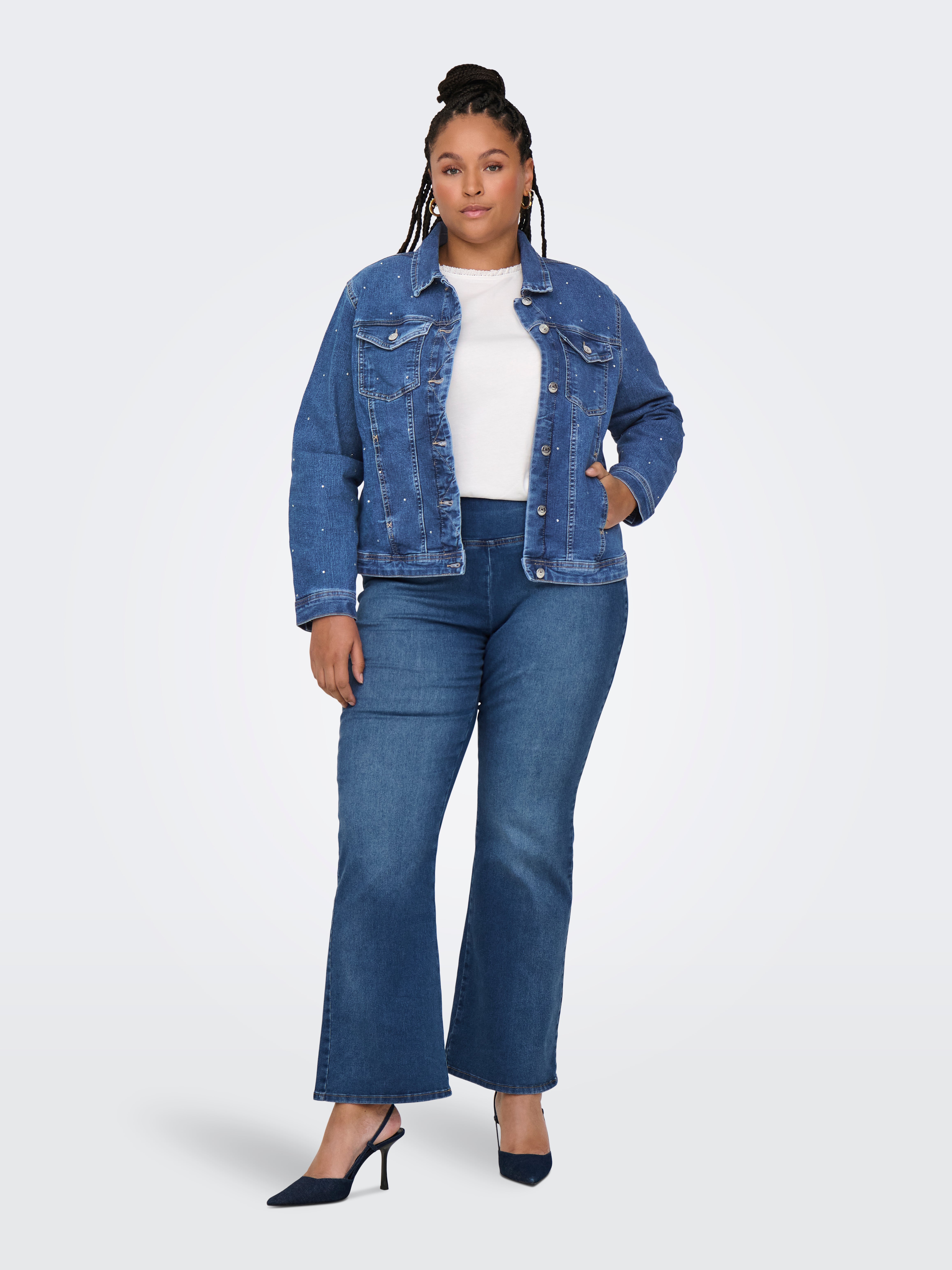 Tailleur Curvy Taglie Comode Giubbino Jeans Curvy Giubbotto Jeans
