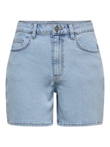 ONLY JDYCLAUDIA Hohe Taille Weiter Beinschnitt Jeans-Shorts -Light Blue Denim - 15351518