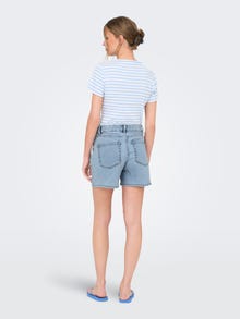 ONLY JDYCLAUDIA Hohe Taille Weiter Beinschnitt Jeans-Shorts -Light Blue Denim - 15351518