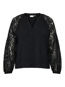 ONLY Tavapärane lõige Särgikrae Volüümikad varrukad Särk -Black - 15351672