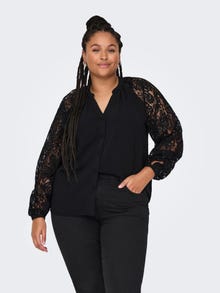 ONLY Tavapärane lõige Särgikrae Volüümikad varrukad Särk -Black - 15351672