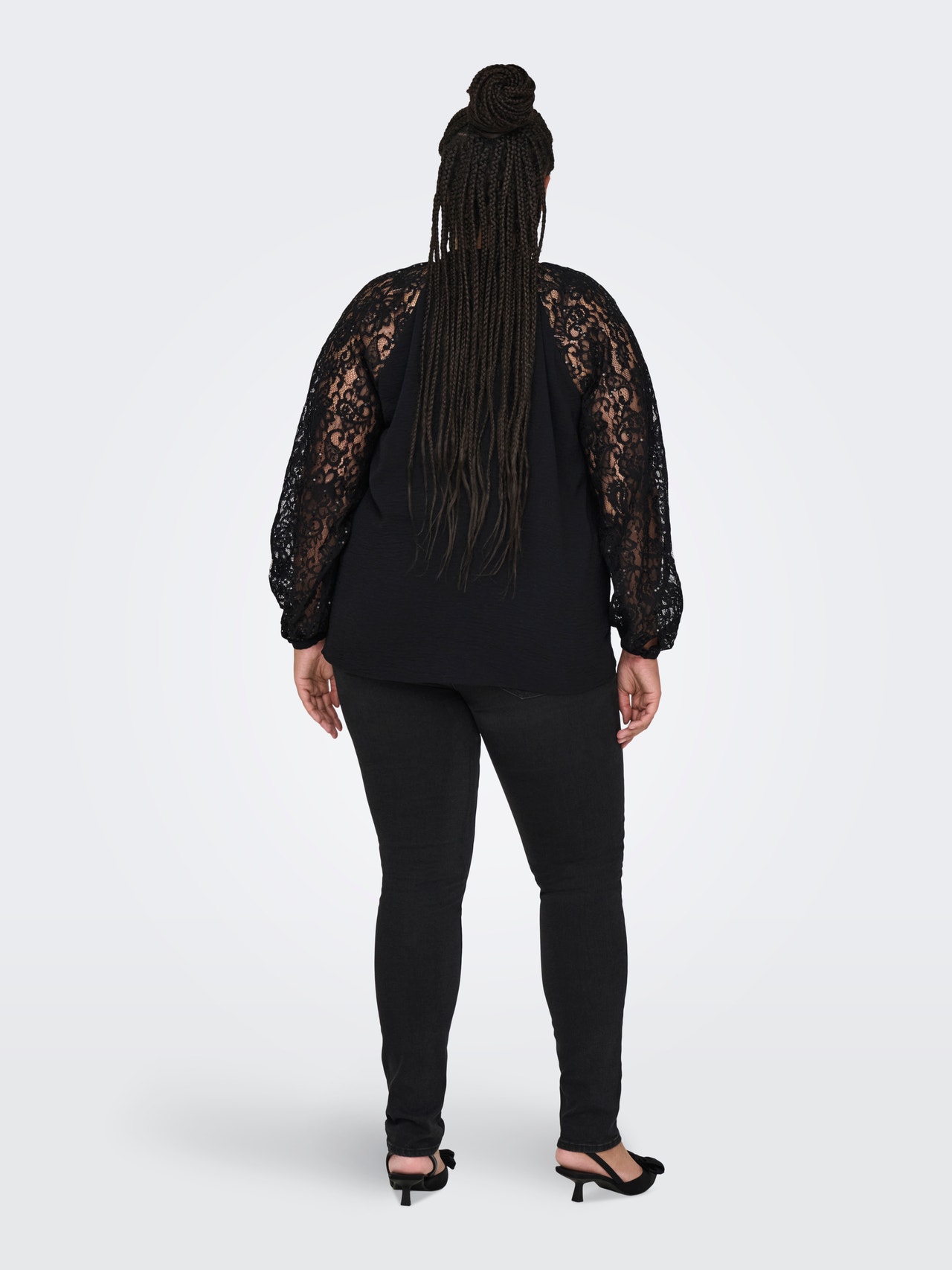 ONLY Tavapärane lõige Särgikrae Volüümikad varrukad Särk -Black - 15351672