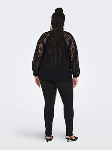 ONLY Tavapärane lõige Särgikrae Volüümikad varrukad Särk -Black - 15351672