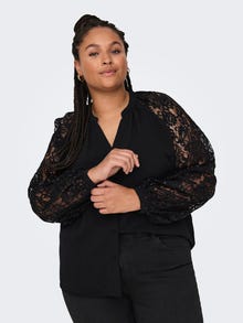 ONLY Tavapärane lõige Särgikrae Volüümikad varrukad Särk -Black - 15351672