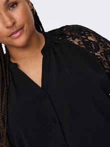 ONLY Tavapärane lõige Särgikrae Volüümikad varrukad Särk -Black - 15351672