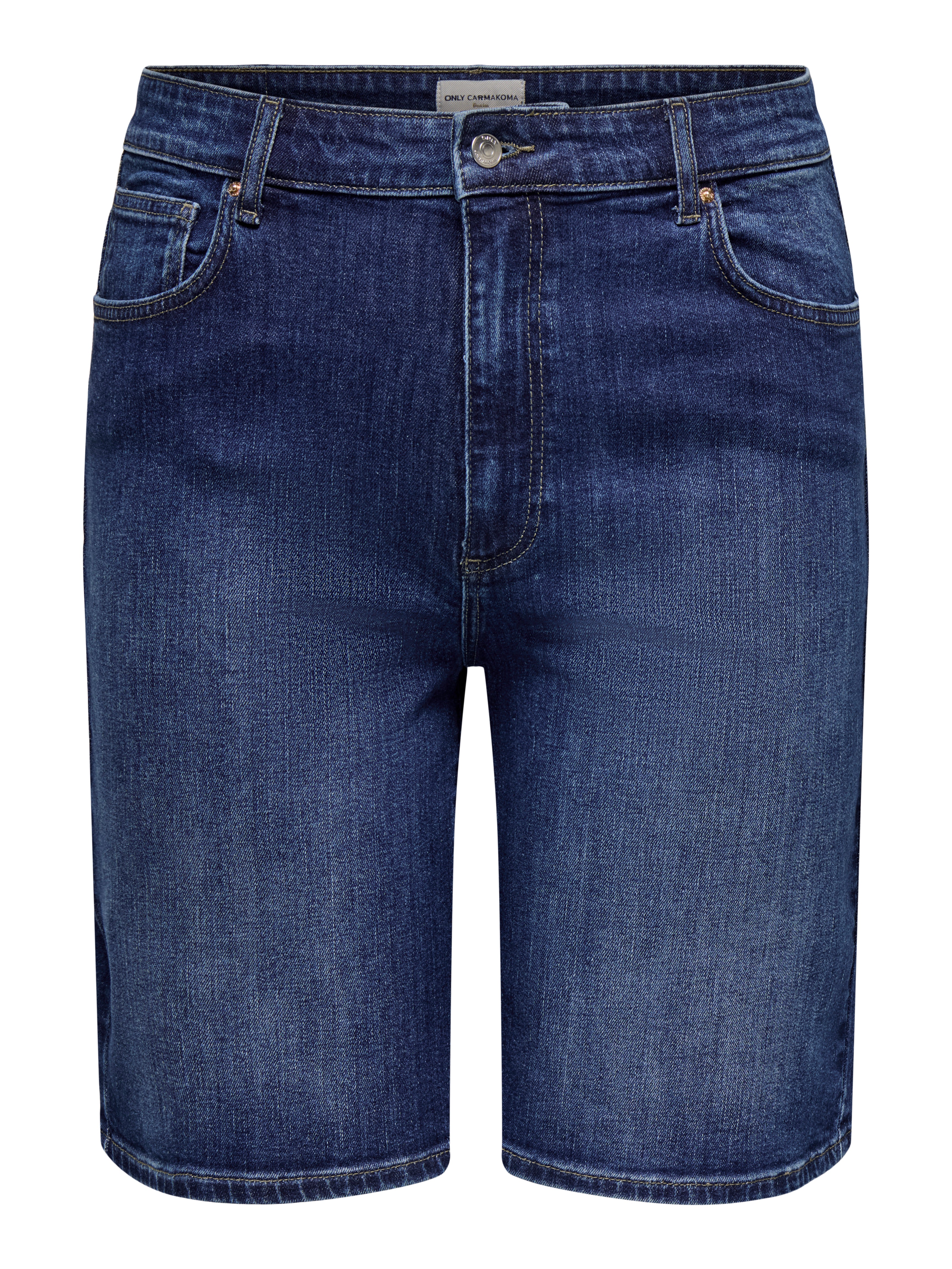 Carsonny Hohe Taille Normal Geschnitten Jeans-shorts