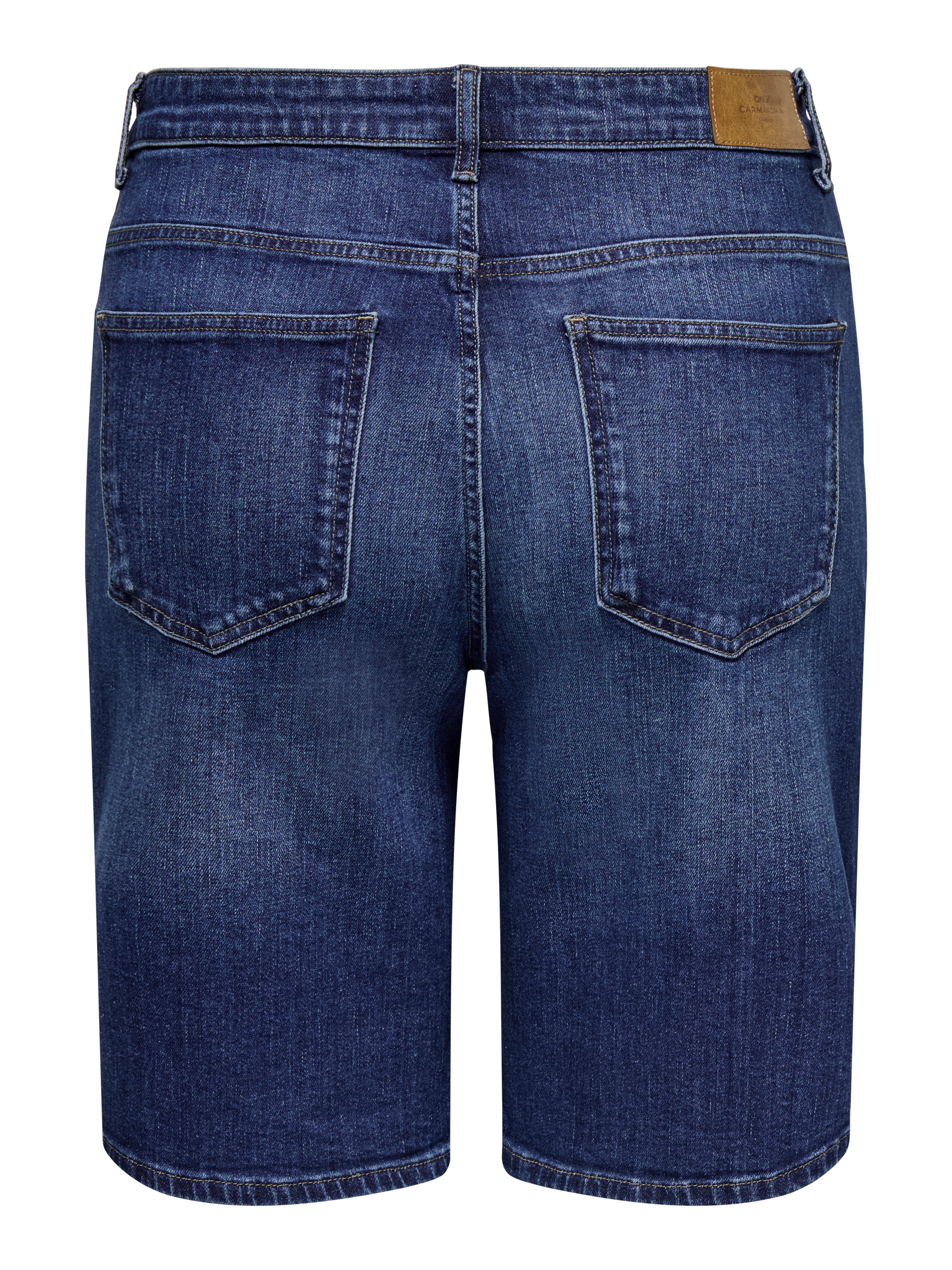 CARSONNY High waist Regular Fit Denim shorts | Dark Blue | ONLY®