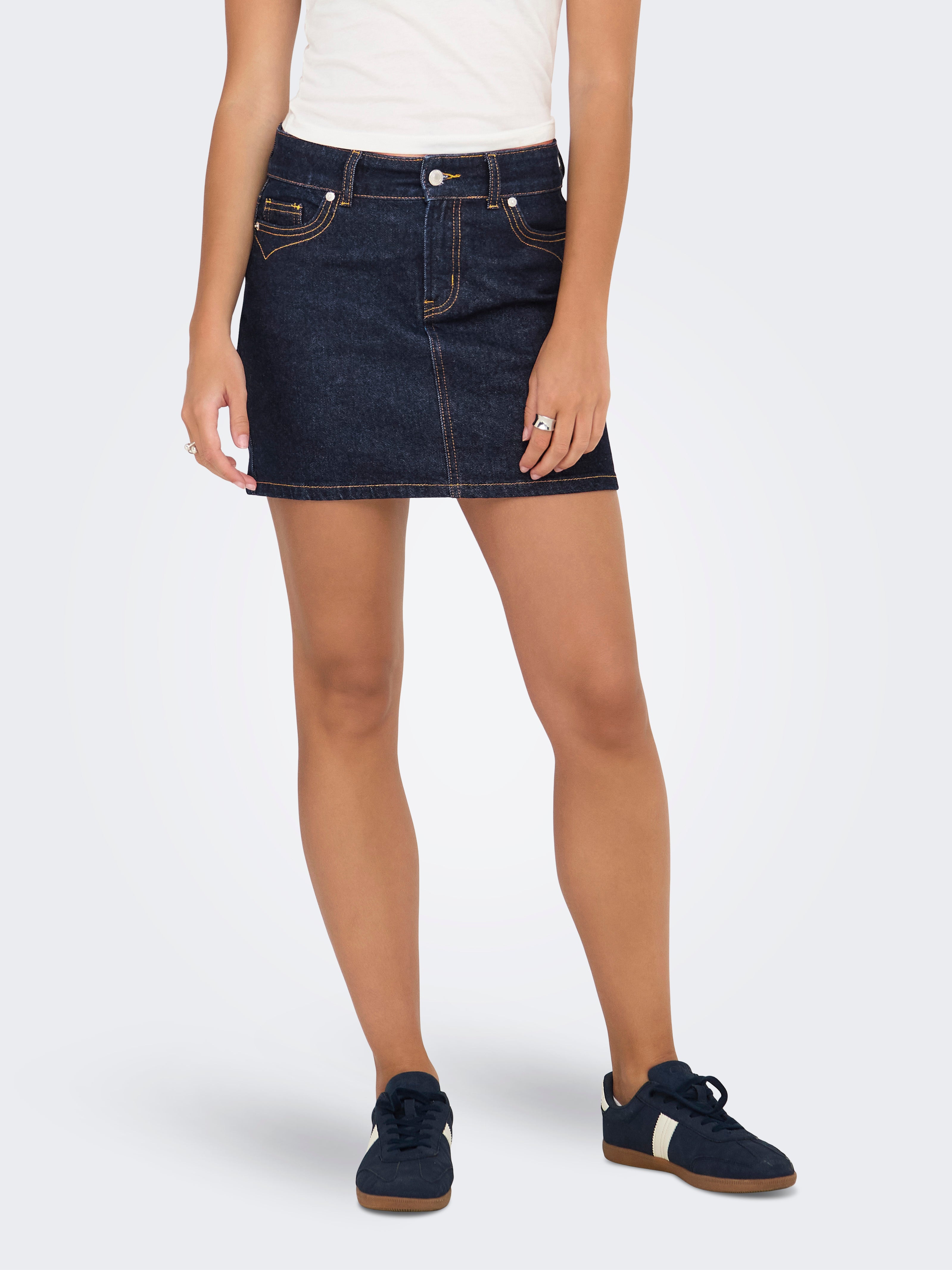 Onljuicy Denim Kurzer Rock
