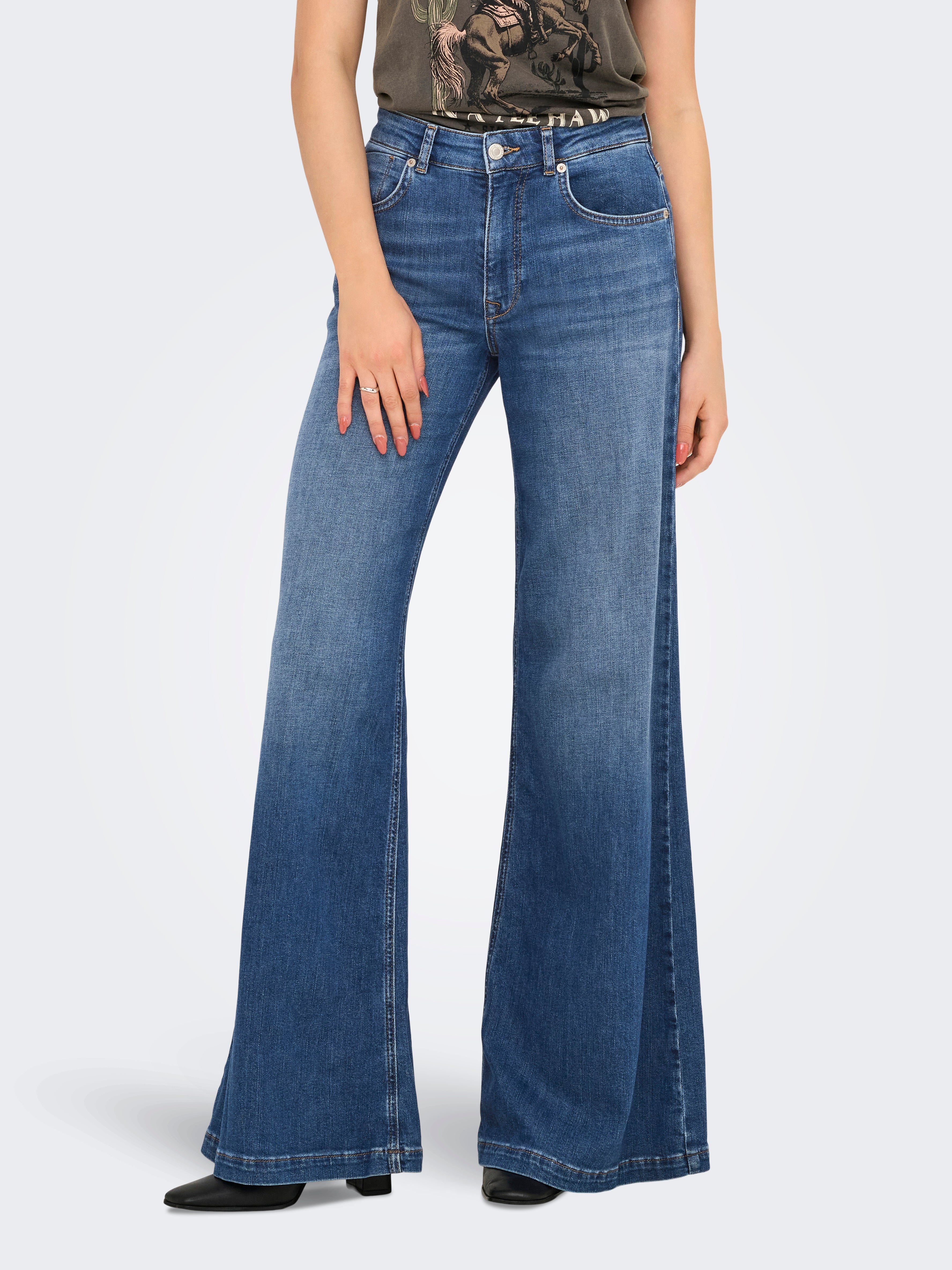 Onlcalifornia Mittlere Taille Flared Jeans