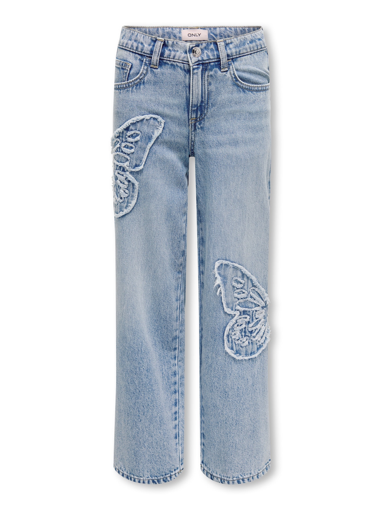 ONLY KOGJENNA Wide Leg Fit Jeans -Light Blue Denim - 15352277