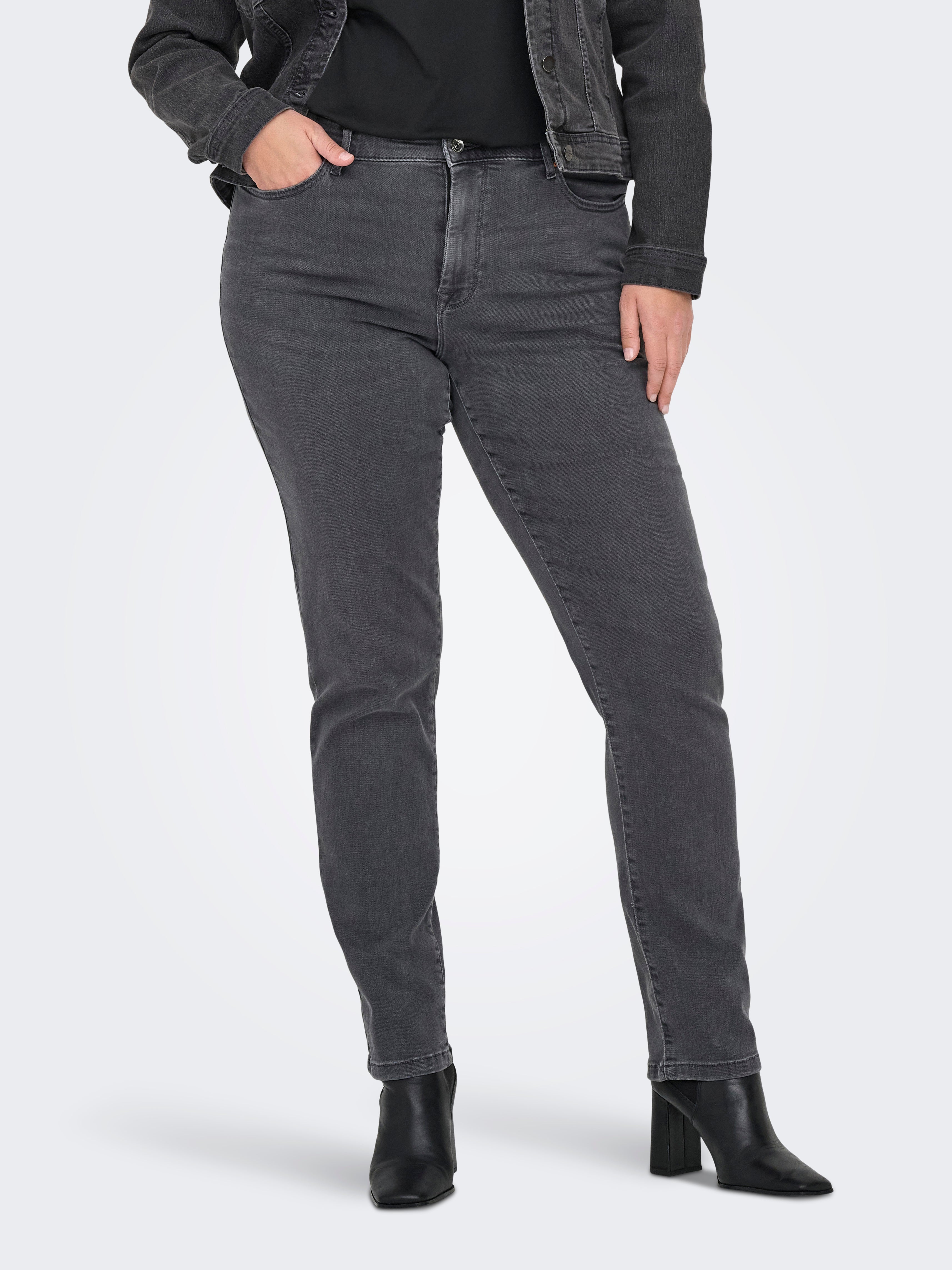 Carsui Mittlere Taille Slim Fit Jeans