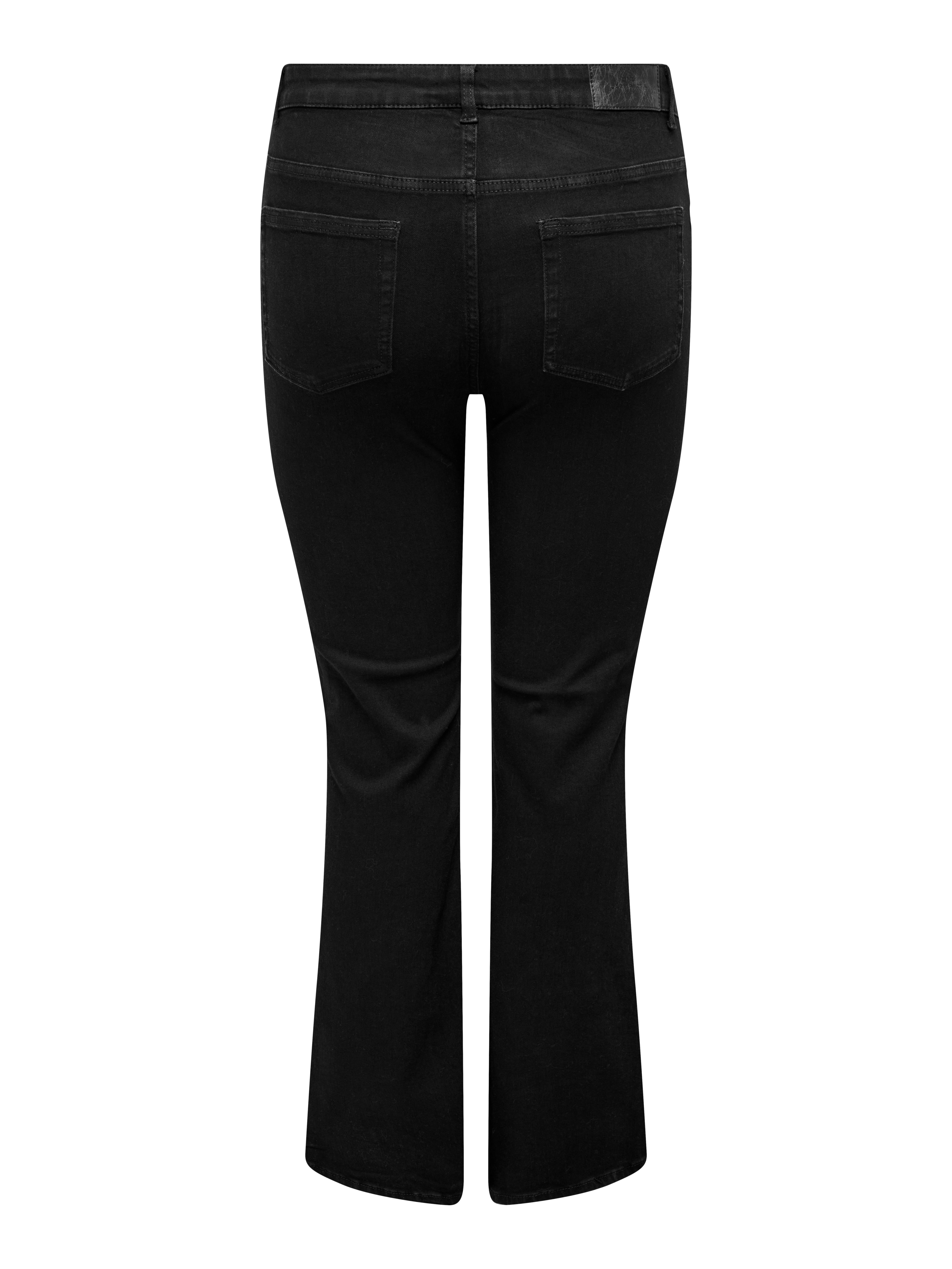 Thumbnail - Carwilly Hohe Taille Flared Jeans