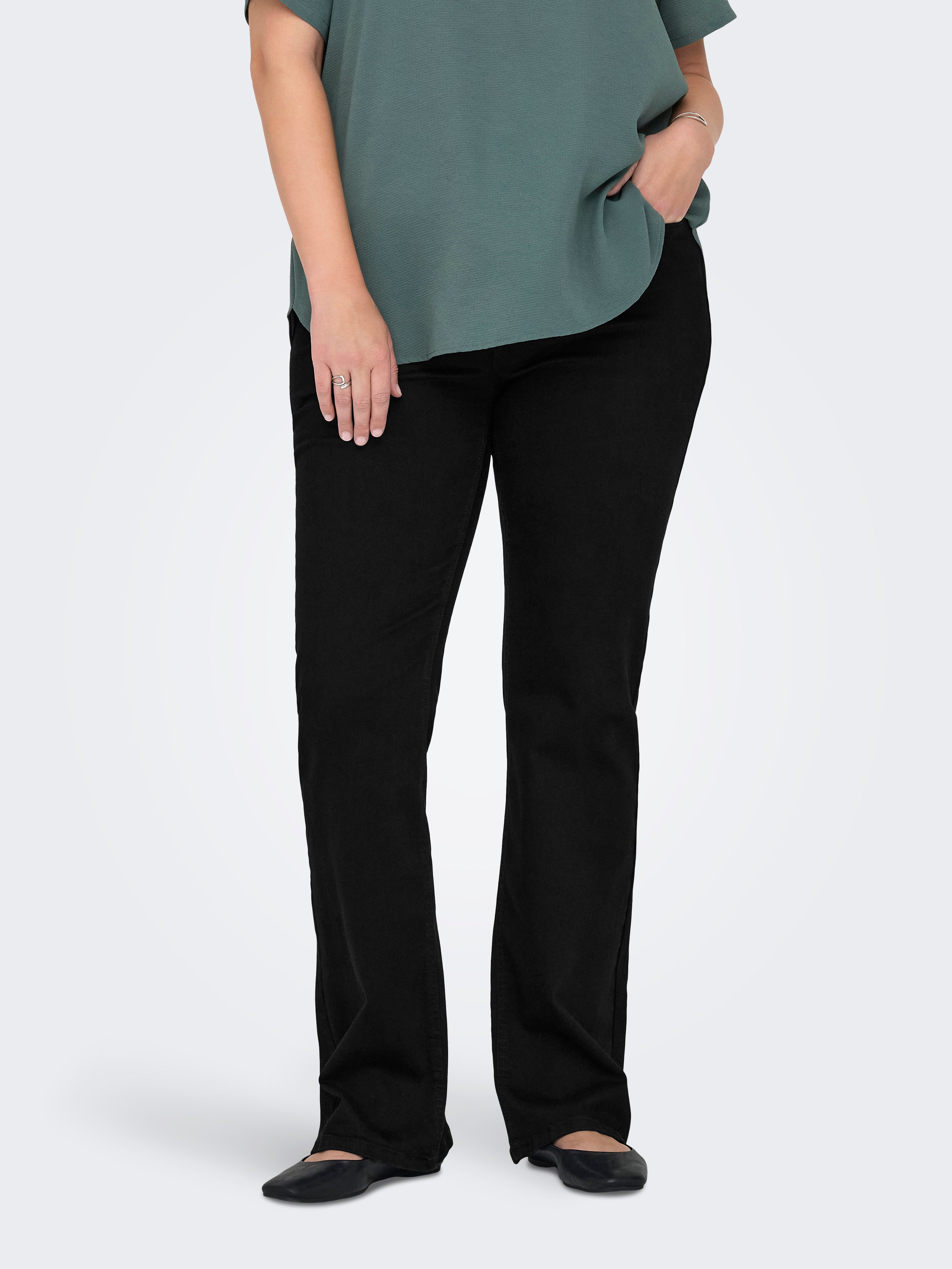 Thumbnail - Carwilly Hohe Taille Flared Jeans