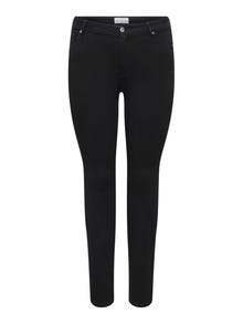 ONLY CARSALLY Skinny Fit Jeans -Black Denim - 15352625