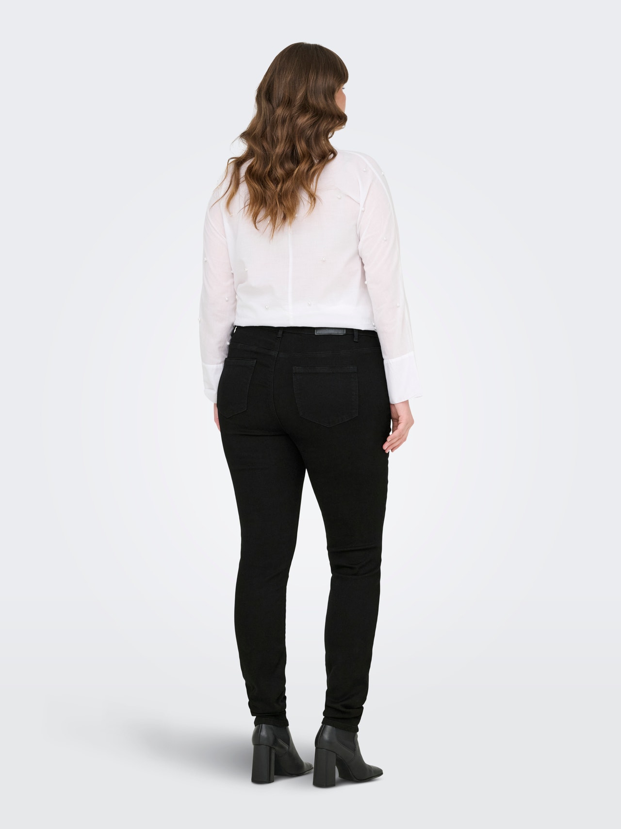ONLY CARSALLY Skinny Fit Jeans -Black Denim - 15352625