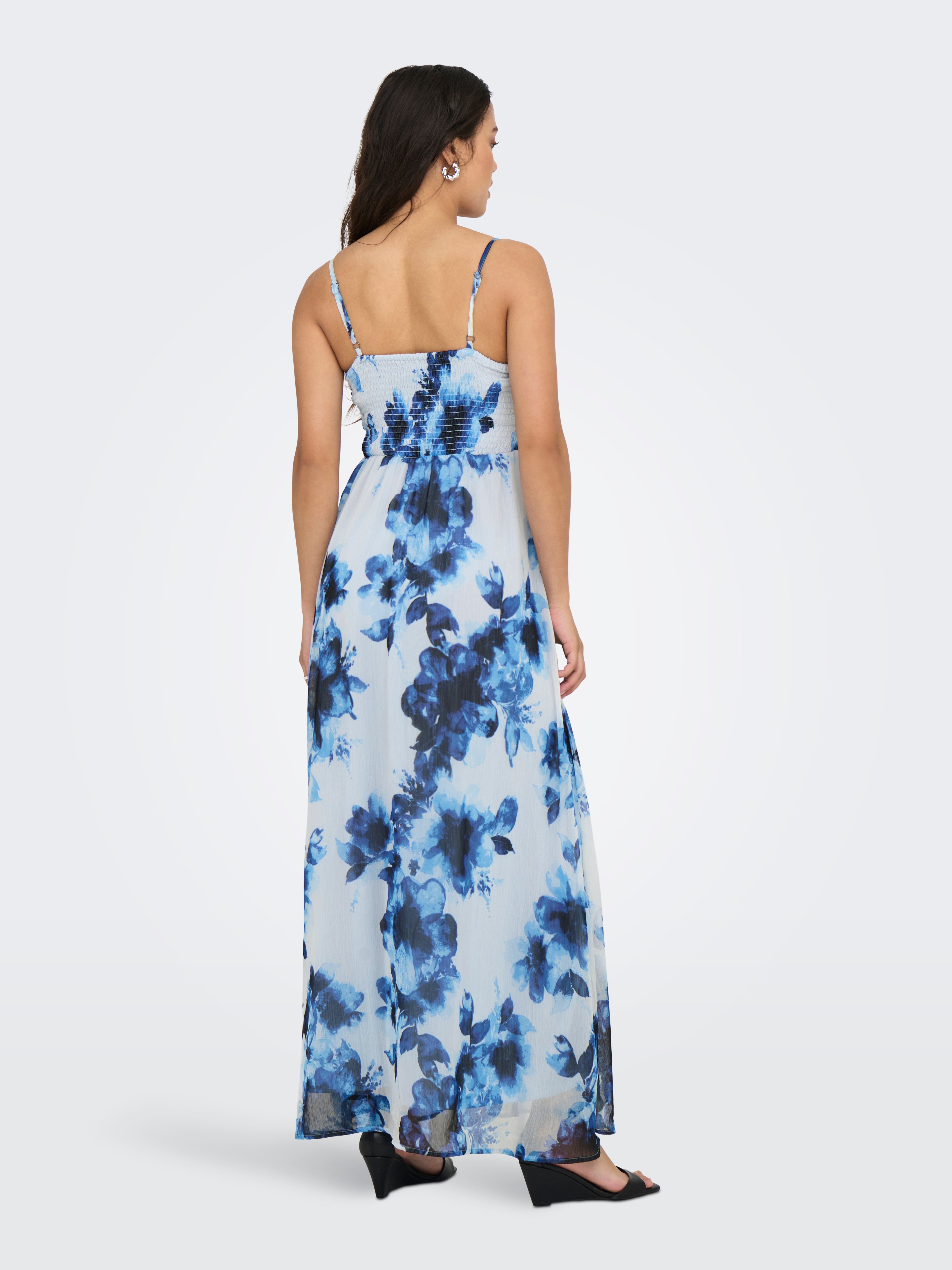 DESIGN - Vestito midi con scollo a V, spalline imbottite e bottoni DESIGN - Vestito midi con scollo a V, spalline imbottite e bottoni