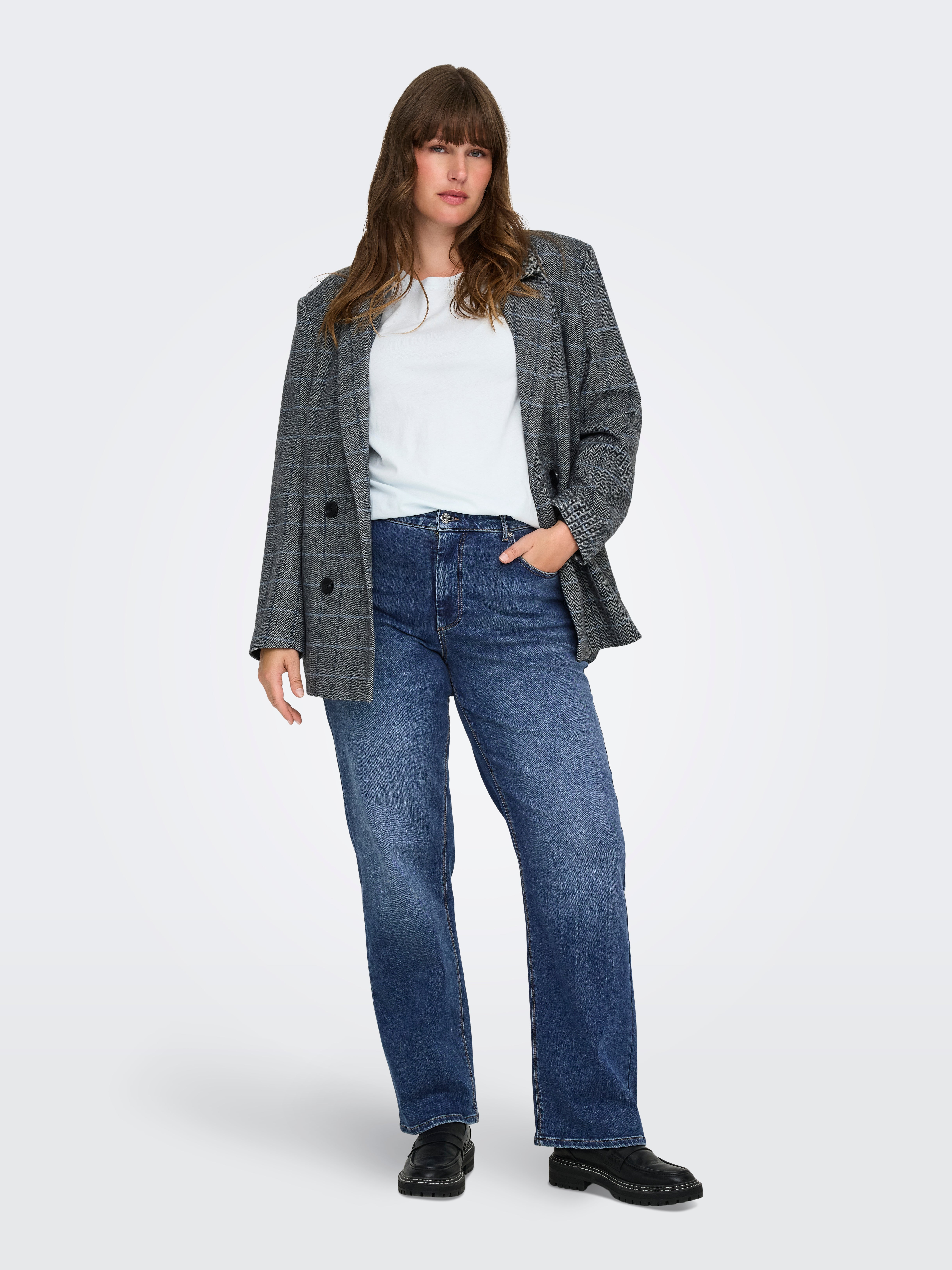 Thumbnail - Carwilly Mittlere Taille Gerade Geschnitten Jeans