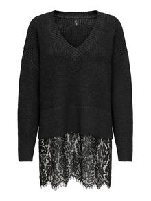 ONLY ONLVIVIA Knitted pullover -Black - 15353121